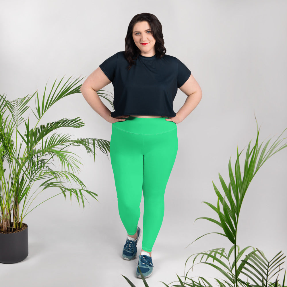 Sea Green Leggings | Plus Size